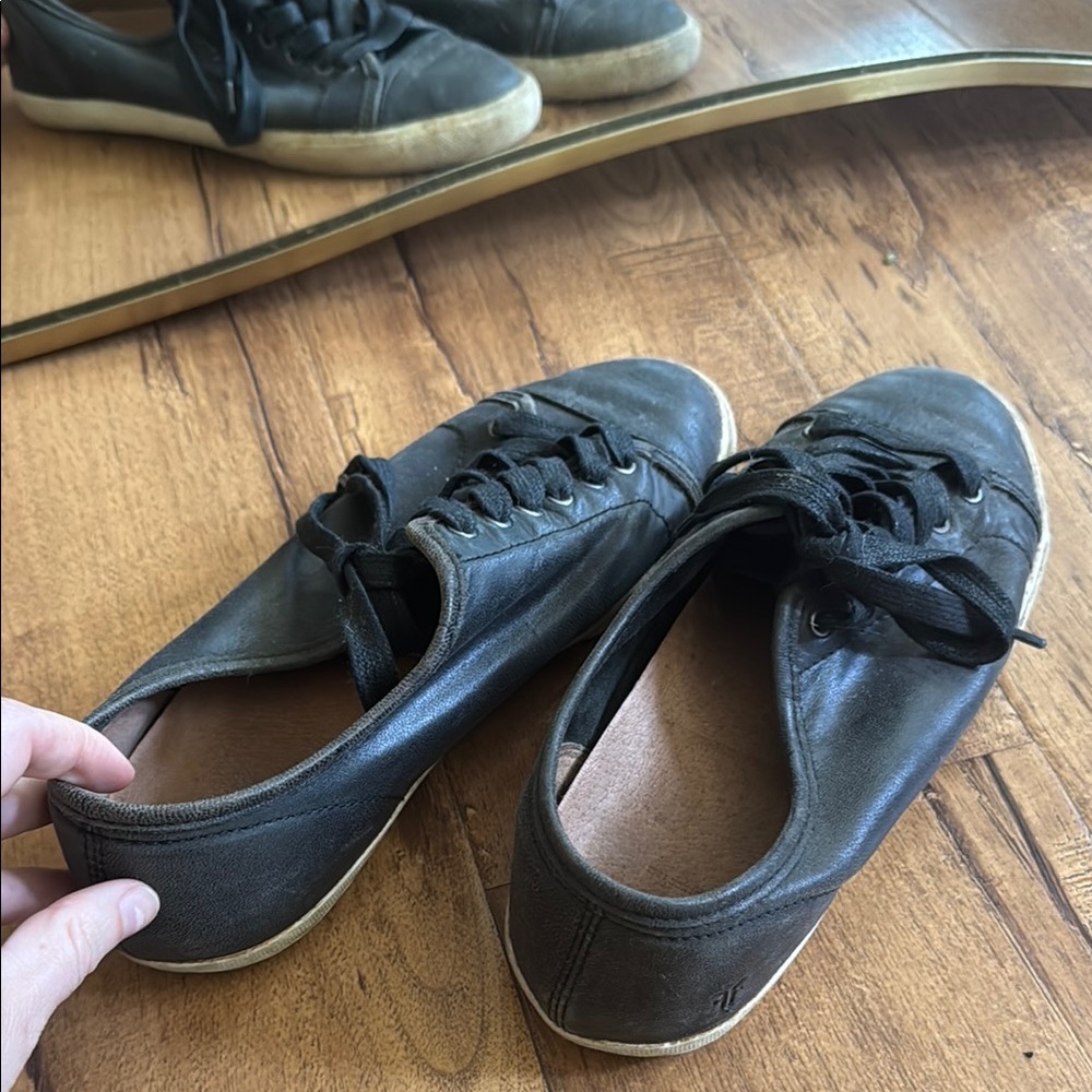 Black Leather Women’s Frye Walking Shoes